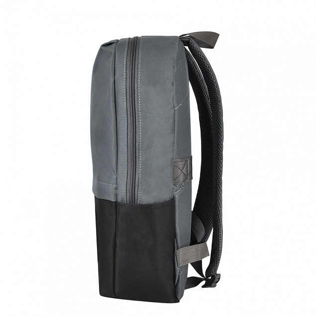Рюкзак Eclat, серый/чёрный, 43 x 31 x 10 см, 100% полиэстер 600D с логотипом в Самаре заказать по выгодной цене в кибермаркете AvroraStore