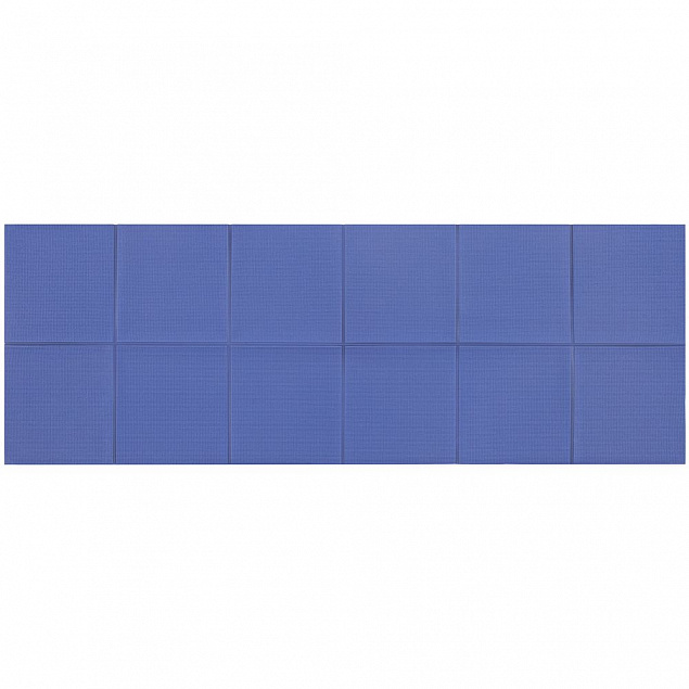 Складной коврик для занятий спортом Flatters, синий с логотипом в Самаре заказать по выгодной цене в кибермаркете AvroraStore