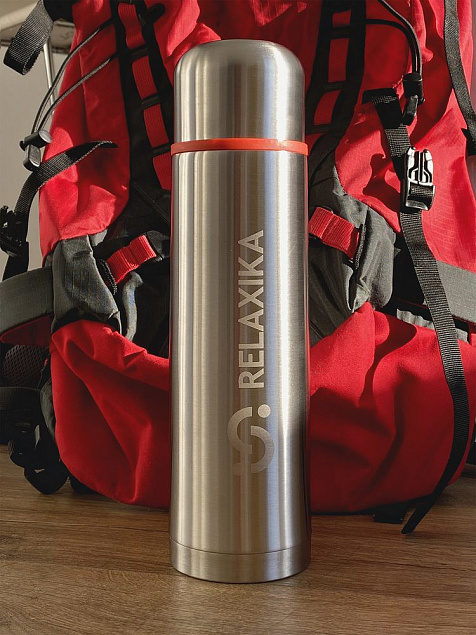 Термос Relaxika 1000, стальной с логотипом в Самаре заказать по выгодной цене в кибермаркете AvroraStore