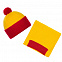 Шарф Snappy, желтый с красным с логотипом в Самаре заказать по выгодной цене в кибермаркете AvroraStore