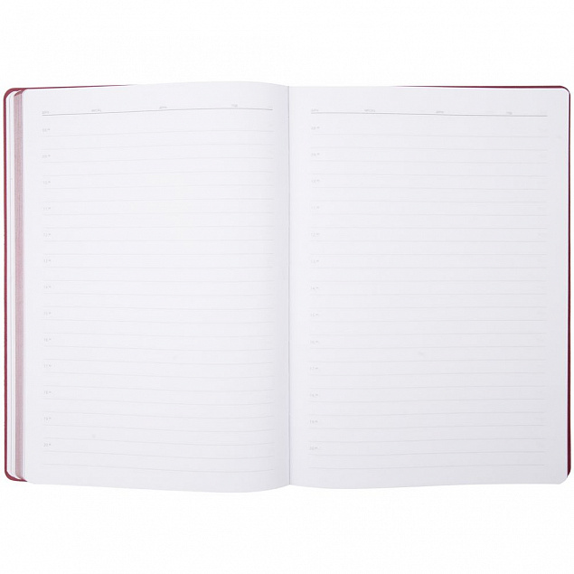 Ежедневник Flexpen, недатированный, серебристо-бордовый, с белым блоком с логотипом в Самаре заказать по выгодной цене в кибермаркете AvroraStore
