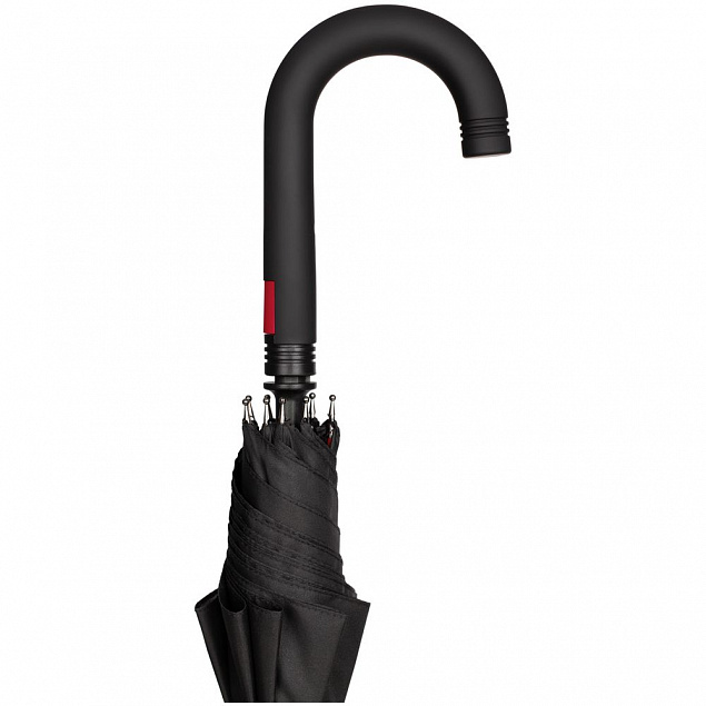 Зонт-трость с цветными спицами Colour Power, красный с логотипом в Самаре заказать по выгодной цене в кибермаркете AvroraStore