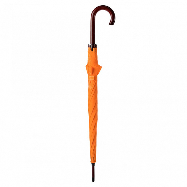 Зонт-трость Standard, оранжевый с логотипом в Самаре заказать по выгодной цене в кибермаркете AvroraStore