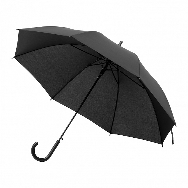 Зонт-трость, Bergwind, черный с логотипом в Самаре заказать по выгодной цене в кибермаркете AvroraStore