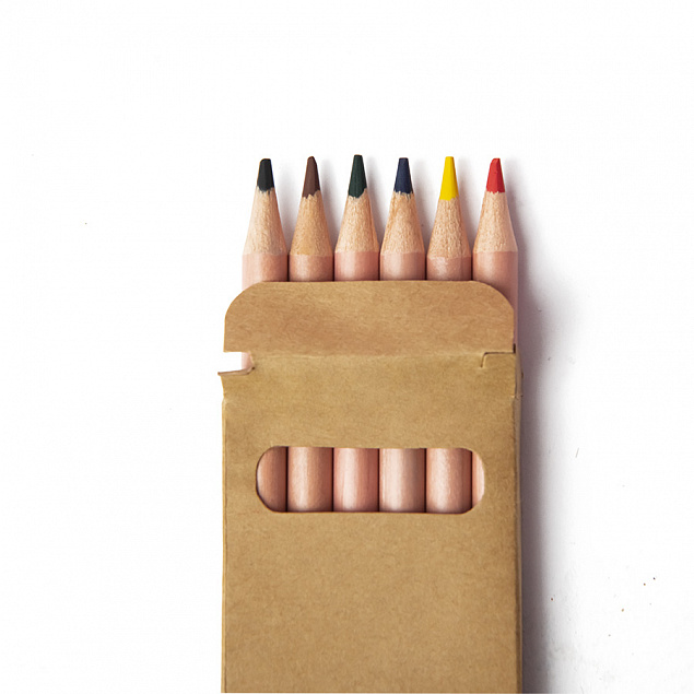 агаНабор цветных карандашей мини TINY,6 цветов с логотипом в Самаре заказать по выгодной цене в кибермаркете AvroraStore