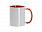Кружка для сублимации, 330 мл, d=82 мм, стандарт А, белая, красная внутри, красная ручка с логотипом в Самаре заказать по выгодной цене в кибермаркете AvroraStore