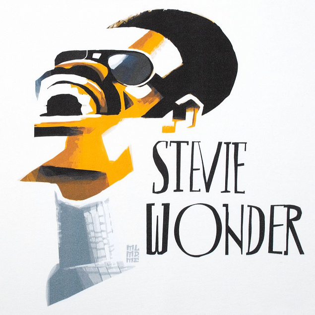 Толстовка «Меламед. Stevie Wonder», белая с логотипом в Самаре заказать по выгодной цене в кибермаркете AvroraStore
