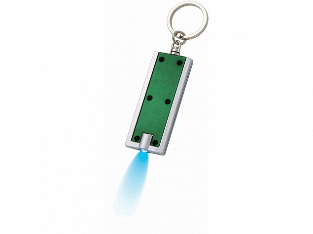 Брелок-фонарик Castor, зеленый с логотипом в Самаре заказать по выгодной цене в кибермаркете AvroraStore