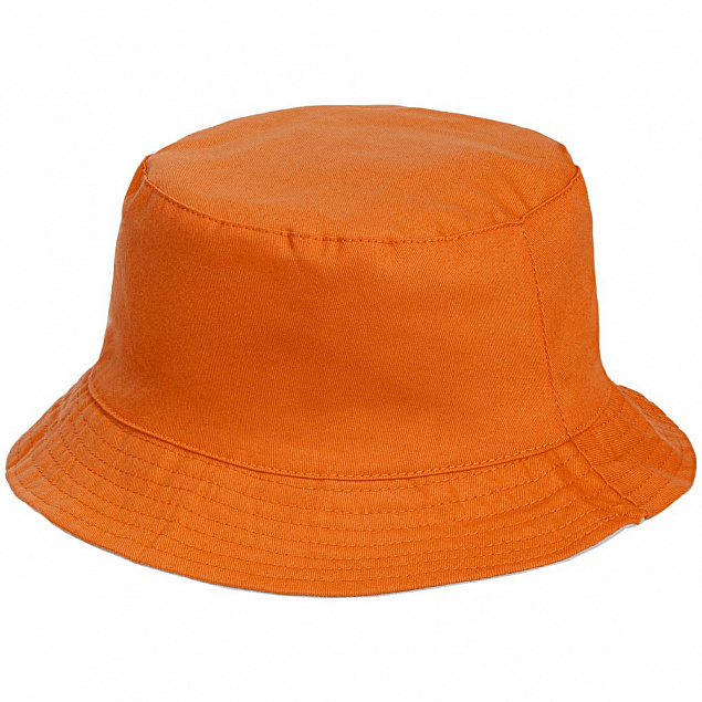 Панама Summer двусторонняя, оранжевая с серым с логотипом в Самаре заказать по выгодной цене в кибермаркете AvroraStore