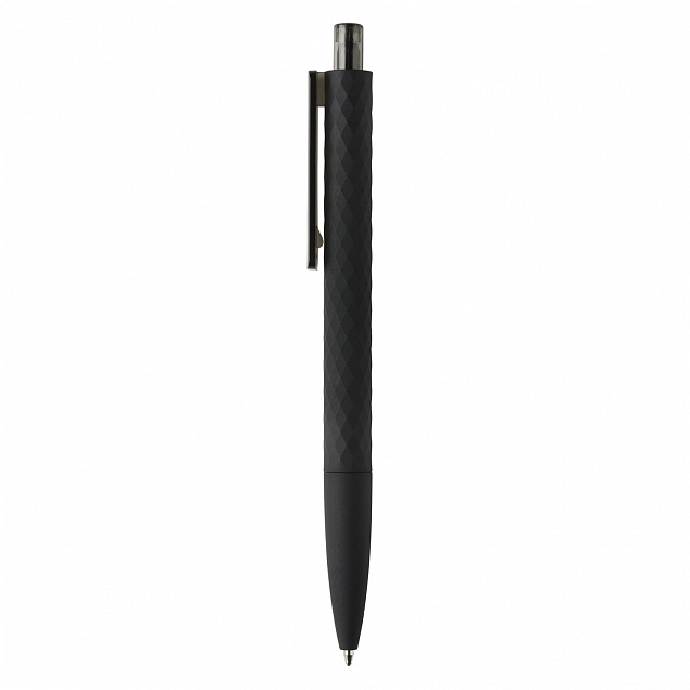 Черная ручка X3 Smooth Touch, черный с логотипом в Самаре заказать по выгодной цене в кибермаркете AvroraStore