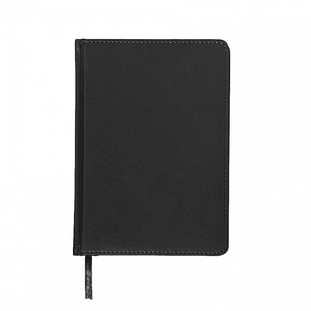 Ежедневник недатированный Campbell, А5,  черный, белый блок с логотипом в Самаре заказать по выгодной цене в кибермаркете AvroraStore