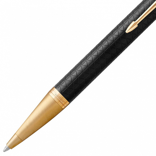 Ручка шариковая Parker IM Premium Black/Gold GT с логотипом в Самаре заказать по выгодной цене в кибермаркете AvroraStore