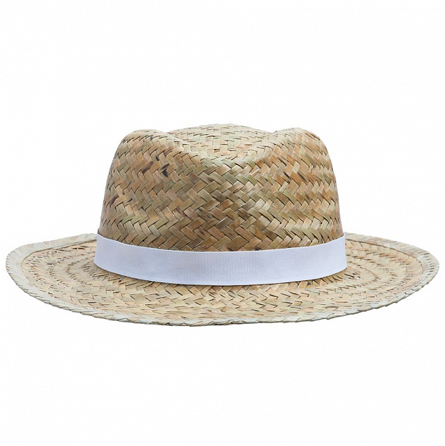 Шляпа Daydream, бежевая с белой лентой с логотипом в Самаре заказать по выгодной цене в кибермаркете AvroraStore