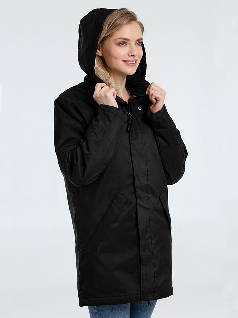 Куртка на стеганой подкладке ROBYN, черная с логотипом в Самаре заказать по выгодной цене в кибермаркете AvroraStore