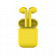 Наушники беспроводные с зарядным боксом TWS AIR SOFT, цвет желтый  с логотипом в Самаре заказать по выгодной цене в кибермаркете AvroraStore