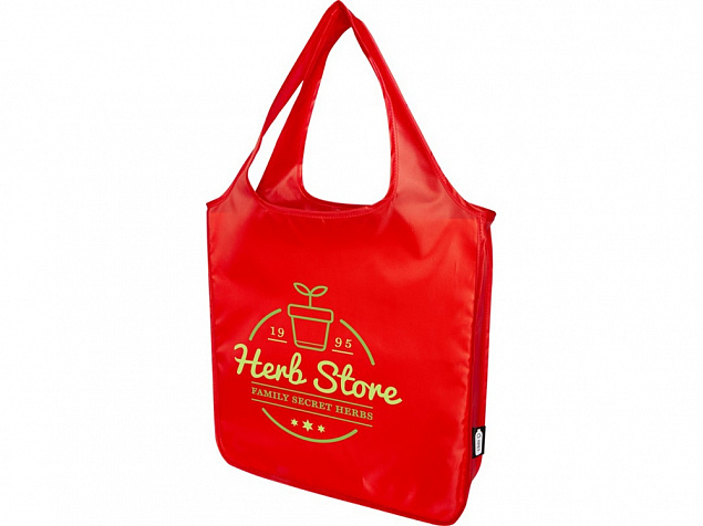 Ash, большая эко-сумка из переработанного PET-материала, сертифицированная согласно GRS, красный с логотипом в Самаре заказать по выгодной цене в кибермаркете AvroraStore