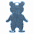 Пешеходный светоотражатель «Мишка», синий с логотипом в Самаре заказать по выгодной цене в кибермаркете AvroraStore
