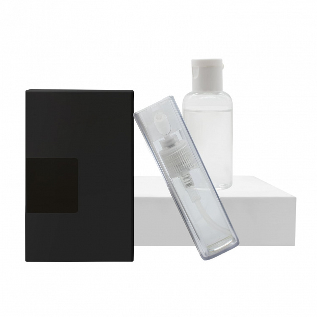 Набор антисептиков для рук REFILLABLE White, 60 мл (черный) с логотипом в Самаре заказать по выгодной цене в кибермаркете AvroraStore