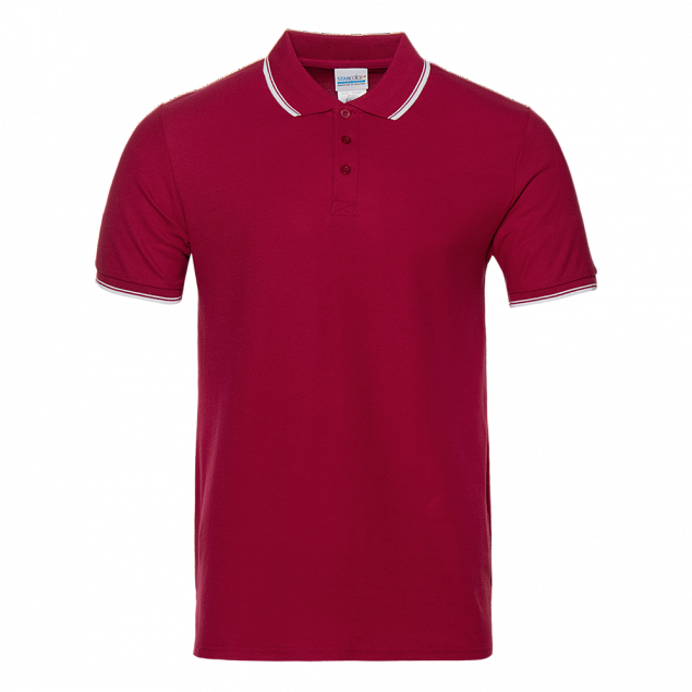 Рубашка поло StanTrophy Бордовый с логотипом в Самаре заказать по выгодной цене в кибермаркете AvroraStore
