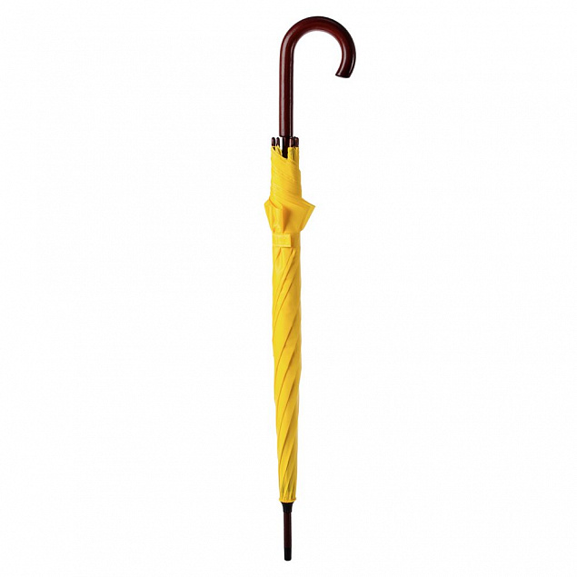Зонт-трость Standard, желтый с логотипом в Самаре заказать по выгодной цене в кибермаркете AvroraStore