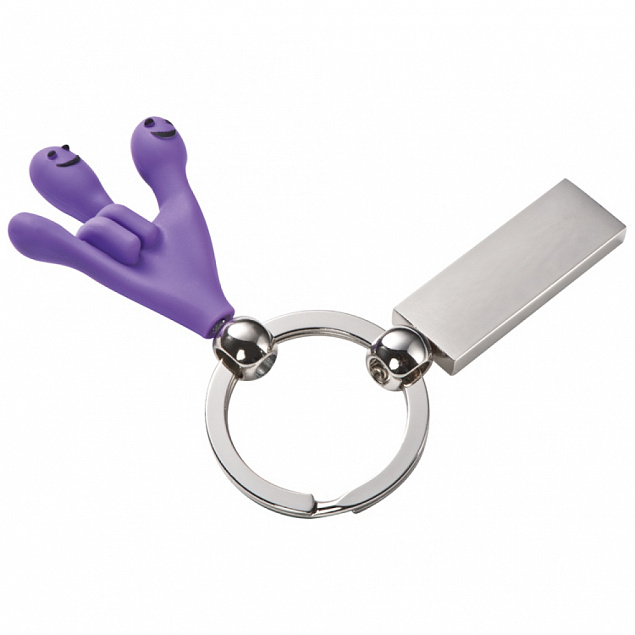 Брелок рука CrisMa, фиолетовый с логотипом в Самаре заказать по выгодной цене в кибермаркете AvroraStore