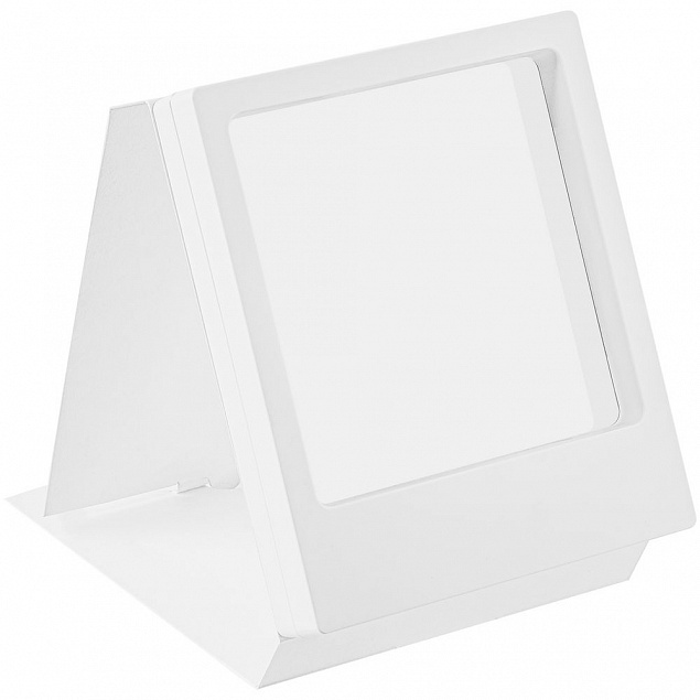 Рамка Transparent с шубером, белый с логотипом в Самаре заказать по выгодной цене в кибермаркете AvroraStore