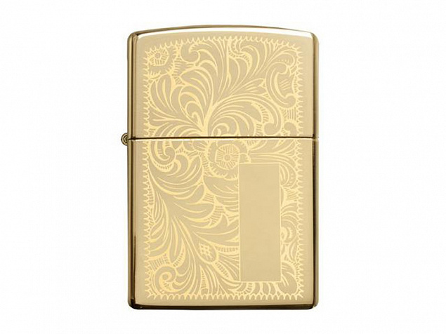 Зажигалка ZIPPO Venetian® с покрытием High Polish Brass с логотипом в Самаре заказать по выгодной цене в кибермаркете AvroraStore