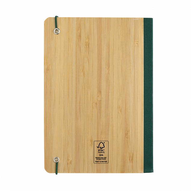 Блокнот Scribe с обложкой из бамбука, А5, 80 г/м² с логотипом в Самаре заказать по выгодной цене в кибермаркете AvroraStore