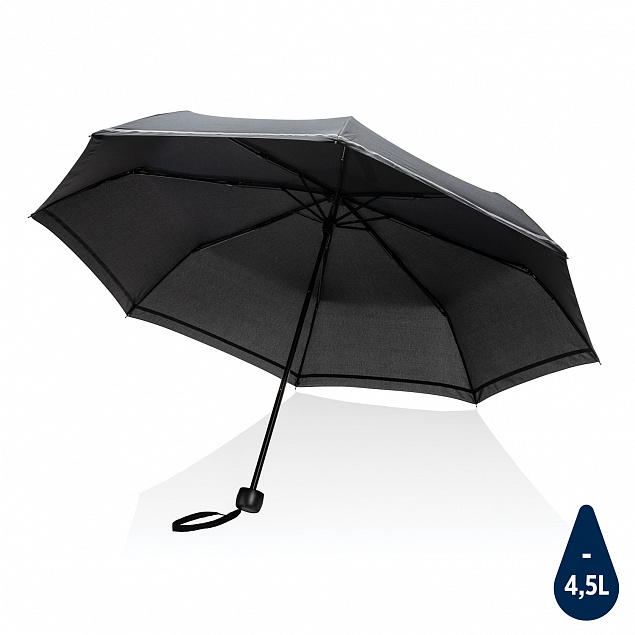 Компактный зонт Impact из RPET AWARE™ со светоотражающей полосой, 20.5" с логотипом в Самаре заказать по выгодной цене в кибермаркете AvroraStore