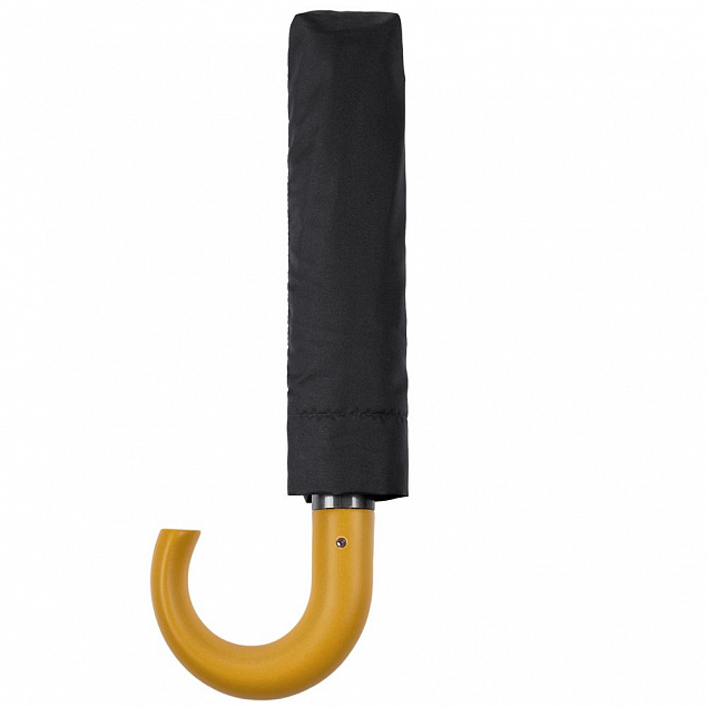 Зонт складной Classic, черный с логотипом в Самаре заказать по выгодной цене в кибермаркете AvroraStore