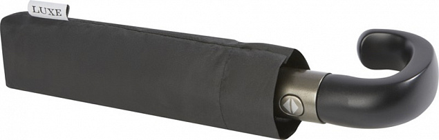 Montebello 21-дюймовый складной зонт с автоматическим открытием/закрытием и изогнутой ручкой, черный с логотипом в Самаре заказать по выгодной цене в кибермаркете AvroraStore