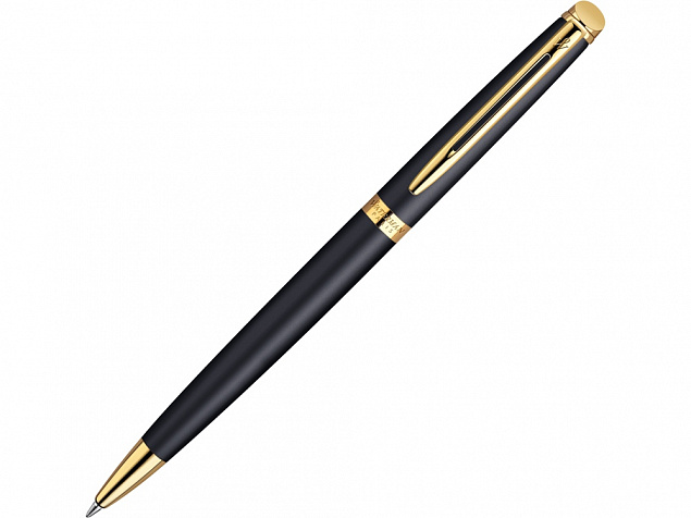 Ручка шариковая Waterman Hemisphere Matt Black GT M, черный матовый/золотистый с логотипом в Самаре заказать по выгодной цене в кибермаркете AvroraStore