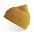 Шапка NELSON в рубчик с отворотом,100%  органический хлопок, горчичный с логотипом в Самаре заказать по выгодной цене в кибермаркете AvroraStore