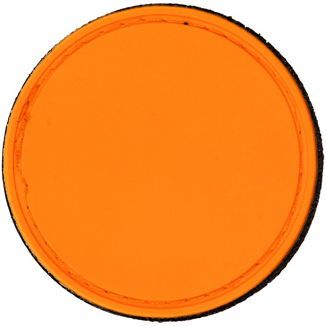 Лейбл из ПВХ с липучкой Menteqo Round, оранжевый неон с логотипом в Самаре заказать по выгодной цене в кибермаркете AvroraStore