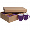 Набор кружек Good Morning c покрытием софт-тач, фиолетовый с логотипом в Самаре заказать по выгодной цене в кибермаркете AvroraStore