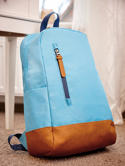 Рюкзак FUN, голубой с логотипом в Самаре заказать по выгодной цене в кибермаркете AvroraStore