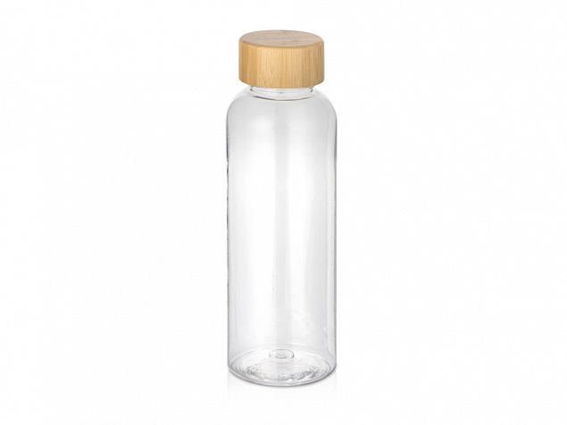 Бутылка из переработанного пластика rPET «Kato Bamboo» с бамбуковой крышкой, 500 мл с логотипом в Самаре заказать по выгодной цене в кибермаркете AvroraStore