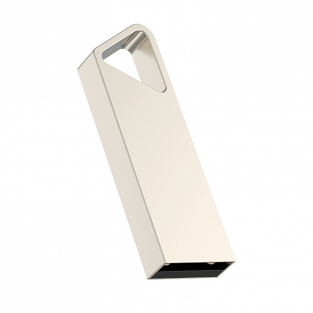 USB flash-карта SPLIT (16Гб), серебристая, 3,6х1,2х0,5 см, металл с логотипом в Самаре заказать по выгодной цене в кибермаркете AvroraStore