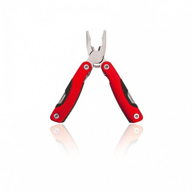 Мультитул BLAUDEN, нержавеющая сталь, пластиковая ручка, 12 функций, красный с логотипом в Самаре заказать по выгодной цене в кибермаркете AvroraStore