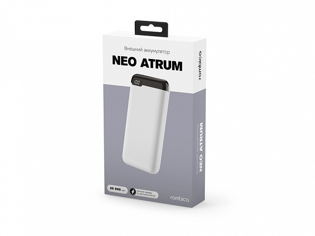Внешний аккумулятор «NEO Atrum», 20000 mAh с логотипом в Самаре заказать по выгодной цене в кибермаркете AvroraStore