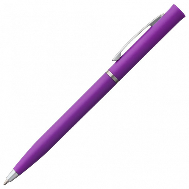 Ручка шариковая Euro Chrome,фиолетовая с логотипом в Самаре заказать по выгодной цене в кибермаркете AvroraStore
