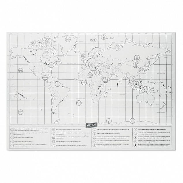 Скретч карта мира 42х30см с логотипом в Самаре заказать по выгодной цене в кибермаркете AvroraStore