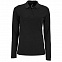 Рубашка поло женская с длинным рукавом PERFECT LSL WOMEN, черный меланж с логотипом в Самаре заказать по выгодной цене в кибермаркете AvroraStore