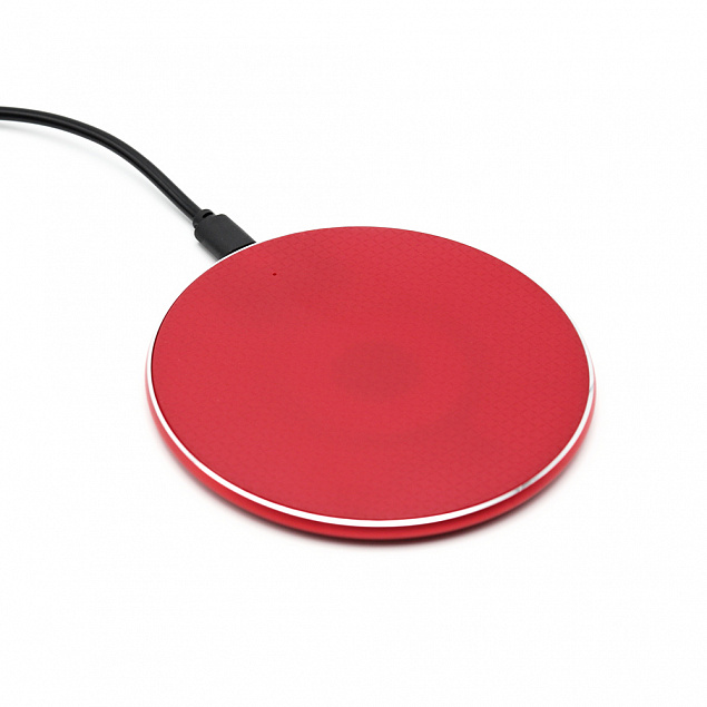 Беспроводное зарядное устройство Flappy, красный, красный с логотипом в Самаре заказать по выгодной цене в кибермаркете AvroraStore