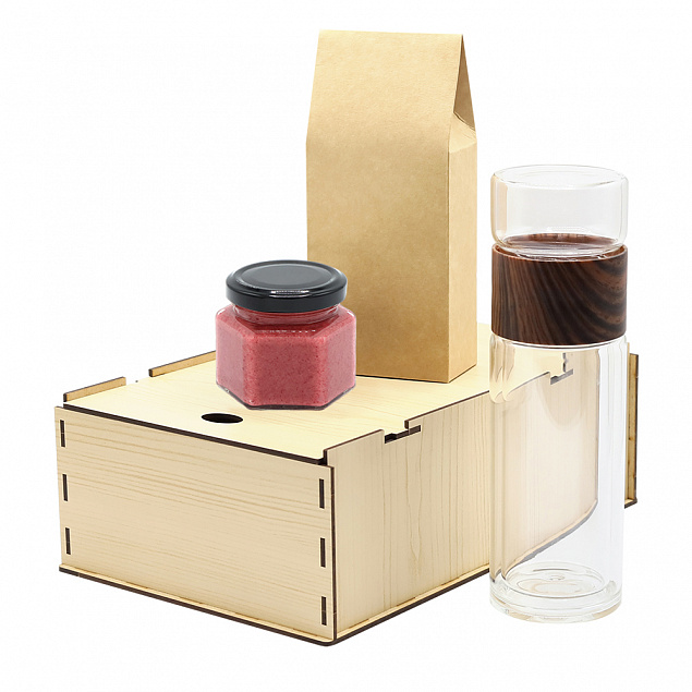 Подарочный набор Ченз, (черный чай, мед с фундуком и какао) с логотипом в Самаре заказать по выгодной цене в кибермаркете AvroraStore