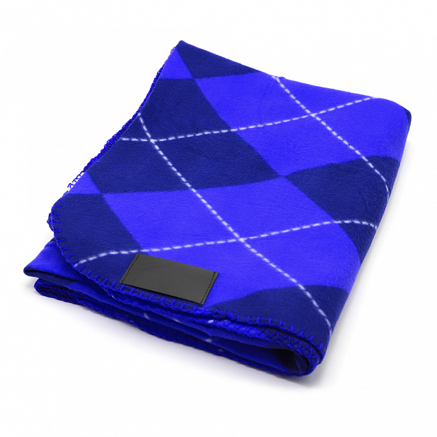 Плед Aberdeen, синий с логотипом в Самаре заказать по выгодной цене в кибермаркете AvroraStore