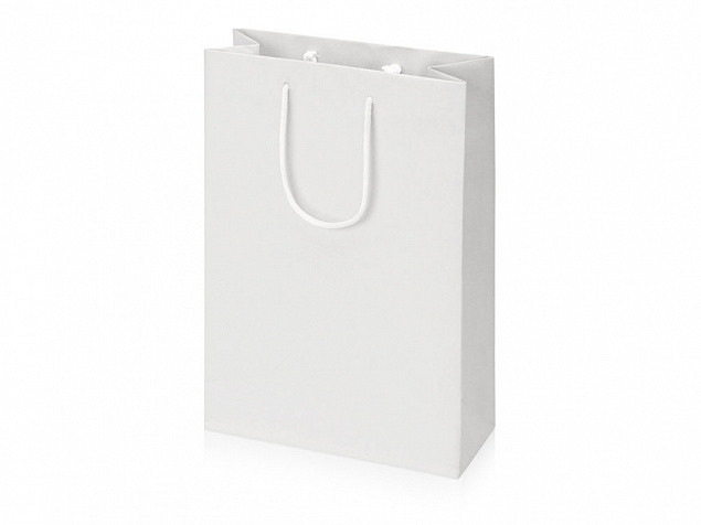 Пакет подарочный Imilit T, белый с логотипом в Самаре заказать по выгодной цене в кибермаркете AvroraStore