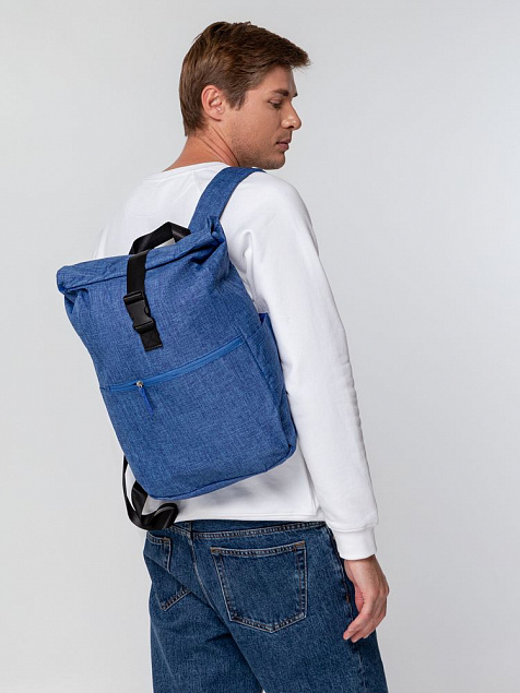 Рюкзак Packmate Roll, синий с логотипом в Самаре заказать по выгодной цене в кибермаркете AvroraStore