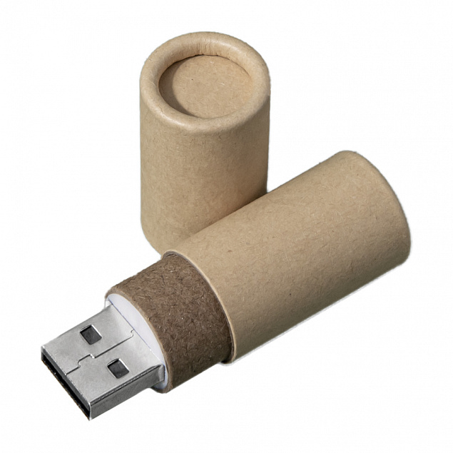 USB flash-карта TUBE (8Гб), натуральная, 6,0х1,7х1,7 см, картон с логотипом в Самаре заказать по выгодной цене в кибермаркете AvroraStore