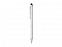 Ручка-стилус шариковая Charleston, серебристый, черные чернила с логотипом в Самаре заказать по выгодной цене в кибермаркете AvroraStore